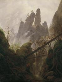Felsenlandschaft im Elbsandsteingebirge von Caspar David Friedrich