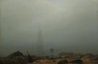 Meeresstrand im Nebel von Caspar David Friedrich