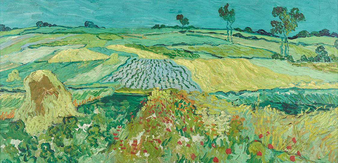Vincent van Gogh, Die Ebene von Auvers, 1890, Öl auf Leinwand, 50 x 101 cm, Belvedere, Wien, In ...