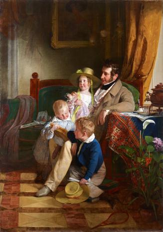 Friedrich von Amerling, Der Textilfabrikant Rudolf von Arthaber (1795-1867) und seine Kinder Ru ...