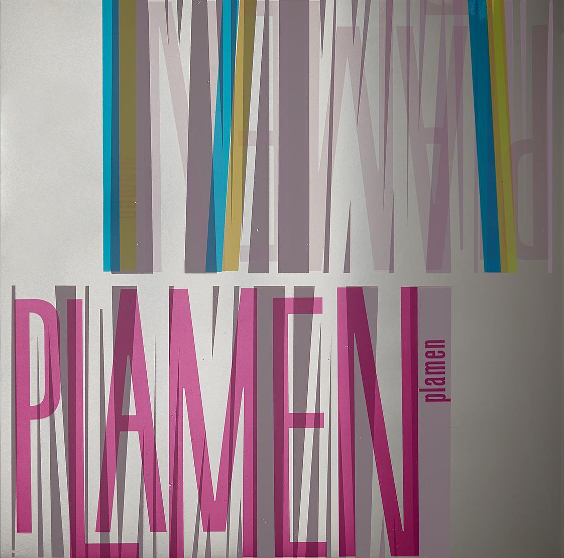 Plamen Dejanoff, Study IV (Plamen), 2014, Lack auf Edelstahl, gerahmt, 40 × 40 cm, Belvedere, W ...