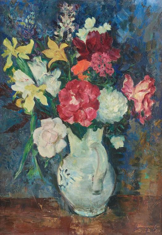 Erhard Amadeus-Dier, Blumenstück, 1957, Öl auf Leinwand, 71 x 51 cm, Belvedere, Wien, Inv.-Nr.  ...