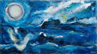 Robert Keil, Blaue Landschaft, 1970, Öl auf Leinwand, 65 x 115 cm, Belvedere, Wien, Inv.-Nr. 59 ...
