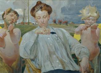 Jacek Hyacinth Malczewski, Die Frau des Künstlers, 1905, Öl auf Leinwand, 70 x 98 cm, Belvedere ...