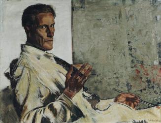 Heinrich Krause, Selbstbildnis, um 1930, Öl auf Leinwand, 72 x 91, cm, Belvedere, Wien, Inv.-Nr ...