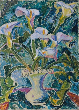 Helene Funke, Calla-Stillleben, 1923, Öl auf Leinwand, 87 x 63,5 cm, Belvedere, Wien, Inv.-Nr.  ...