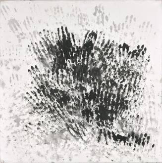 Heliane Wiesauer-Reiterer, Identität II, 1989, Tusche auf Leinwand, ungerahmt: 80 × 80 × 2 cm,  ...