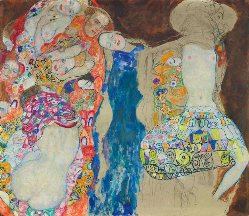 Gustav Klimt, Die Braut, 1917/1918, Öl auf Leinwand, 165 × 191 cm, 2014 Klimt-Foundation, Wien, ...
