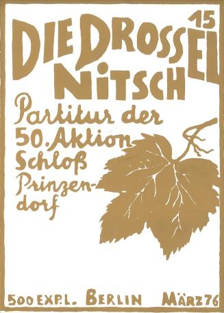 Günter Brus, Die Drossel 15, 1976, Druck auf Papier, 120 Seiten, 23 × 16,5 × 0,9 cm, Schenkung  ...
