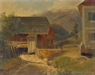 Eduard Ritter, Landschaft bei Seewiesen, 1838, Öl auf Papier, 20,5 × 26,2 cm, Belvedere, Wien,  ...