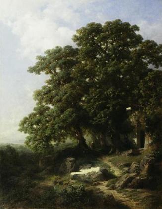 Gottfried Seelos, Kastanien in Südtirol, 1874, Öl auf Leinwand, 134 x 105 cm, Belvedere, Wien,  ...