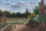 Hermine Lang-Laris, Der Botanische Garten in Wien, 1891, Öl auf Leinwand, 41 x 62 cm, Belvedere ...