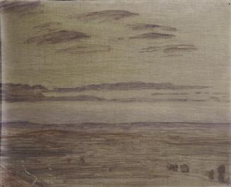 Walther Gamerith, Trübe Landschaft bei Eggenburg, um 1938, Öl auf Holz, 37 x 45,5 cm, Belvedere ...