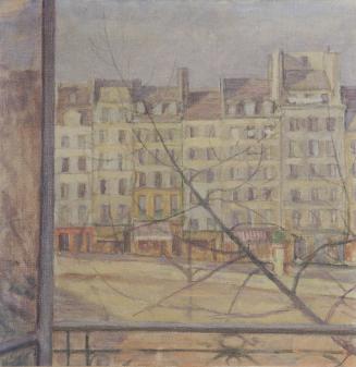 Walther Gamerith, Paris - Blick vom Quai d' Anjou, undatiert, Öl auf Leinwand, 51 x 51 cm, Belv ...