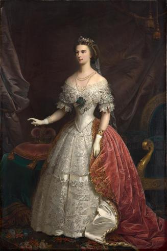 Franz Russ, Kaiserin Elisabeth, 1869, Öl auf Leinwand, 222 × 148,5 cm, Belvedere, Wien, Inv.-Nr ...