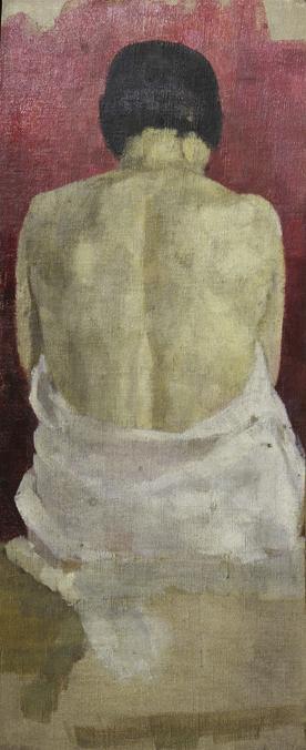 Walther Gamerith, Rückenakt, 1926, Öl auf Leinwand auf Karton, 94,5 x 39 cm, Belvedere, Wien, I ...