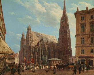 Rudolf von Alt, Der Stephansdom in Wien, 1832, Öl auf Leinwand, 46 x 57,5 cm, Belvedere, Wien,  ...