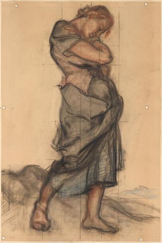 Johanna Kampmann-Freund, Hagar, undatiert, Kreide auf Papier, 100 x 66 cm, Belvedere, Wien, Inv ...