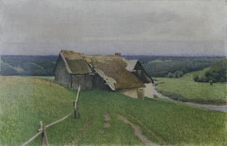 Ferdinand Brunner, Das Haus auf der Höhe, 1904, Gouache auf Leinwand, 53,5 x 83,5 cm, Belvedere ...