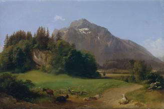 Johann Fischbach, Bei Salzburg, 1854, Öl auf Papier auf Leinwand, 27,2 x 40,6 cm, Belvedere, Wi ...