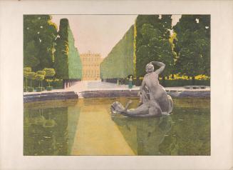 Carl Moll, Schönbrunn, 1908, Farblithografie, Belvedere, Wien, Inv.-Nr. 11241