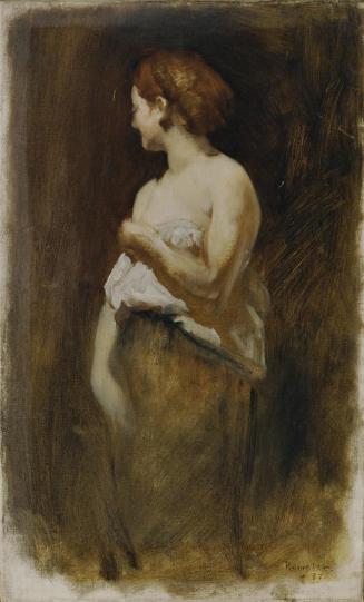 Franz Rumpler, Weiblicher Akt, 1877, Öl auf Leinwand, 45 x 26 cm, Belvedere, Wien, Inv.-Nr. 140 ...