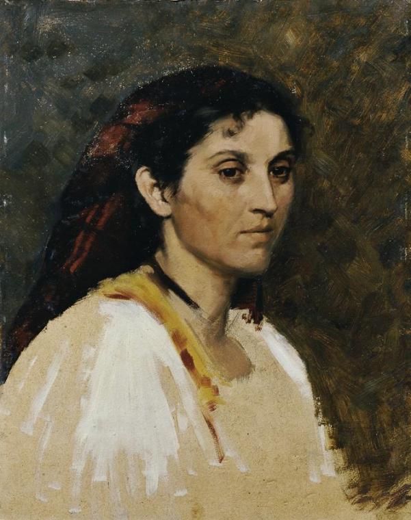 Rudolf Schick, Kopf einer Römerin, Öl auf Karton, 58 x 46 cm, Belvedere, Wien, Inv.-Nr. 3961