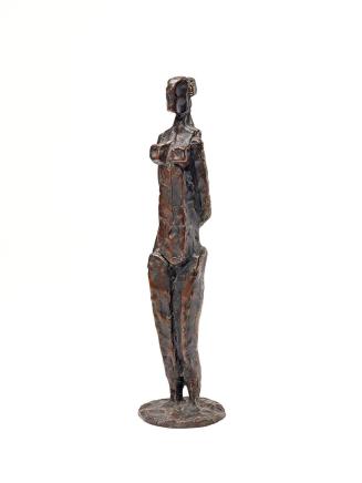 Fritz Wotruba, Kleine stehende weibliche Figur, 1948, Bronze, 32,5 × 8,5 × 9 cm, Belvedere, Wie ...