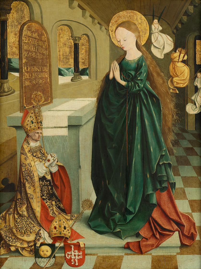 Maria als Tempeljungfrau im Ährenkleid von Meister von Mondsee