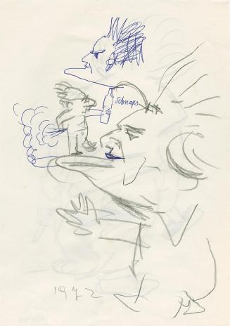 Robert Fuchs, Schnaps, 1972, Bleistift und Kugelschreiber auf Papier, 29,7 × 21 cm, Belvedere,  ...