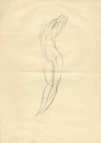 Gustinus Ambrosi, Entwurf für Salome (Aus der Mappe "Frühe Manuskripte"), um 1912, Bleistift au ...