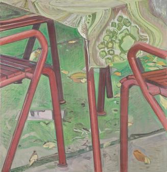 Johanna Kandl, Ohne Titel, 1980, Öl auf Leinwand, 120 × 115 cm, Belvedere, Wien, Inv.-Nr. 11855