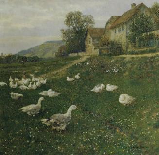 Hans Ranzoni d. Ä., Heimtrieb, 1909, Tempera auf Leinwand, 56 × 56,5 cm, Belvedere, Wien, Inv.- ...