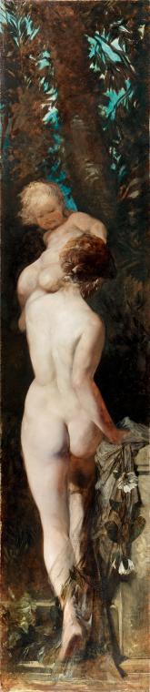 Hans Makart, Die fünf Sinne: Das Gefühl, 1872/1879, Öl auf Leinwand, 314 x 70 cm, Belvedere, Wi ...