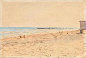 Franz von Matsch, Strandurlaub, um 1904, Aquarell, 19,2 x 28,2 cm, Belvedere, Wien, Inv.-Nr. 10 ...