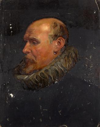 Franz von Matsch, Porträt eines Herren mit Halskrause, um 1876/1877, Öl auf Leinwand, 49 x 39 c ...