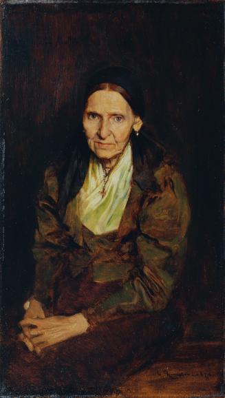 Franz Rumpler, Die Mutter des Künstlers, 1878, Öl auf Holz, 29,5 × 24 cm, Belvedere, Wien, Inv. ...