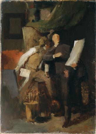 Wilhelm Leibl, Die Kritiker, 1868, Öl auf Leinwand, 47 x 34 cm, Belvedere, Wien, Inv.-Nr. 1710