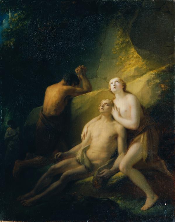 Friedrich Heinrich Füger, Adam und Eva betrauern den toten Abel, 1799, Öl auf Leinwand, 112,5 x ...