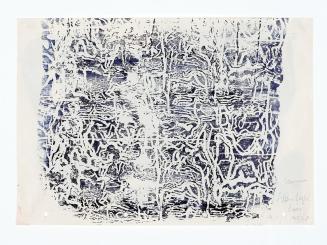 Lois Weinberger, Wege, 1978, Offsetfarbe auf Papier (Borkenkäfergänge), 31,5 × 24,5 cm, Belvede ...