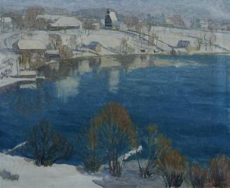 Walther Gamerith, Unterbuchberg im Winter I, um 1940, Öl auf Leinwand, 66,5 x 80 cm, Belvedere, ...