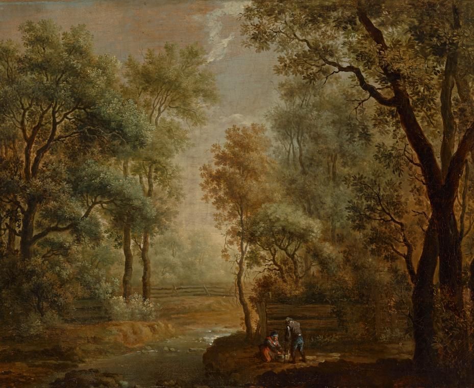 Johann Evangelist Dorfmeister, Baumlandschaft, um 1764, Öl auf Leinwand, 35 x 44 cm, Belvedere, ...