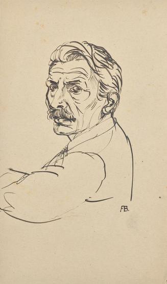 Franz Barwig, Selbstbildnis, um 1927, Tusche auf Papier, 34,2 × 21,2 cm, Belvedere, Wien, Inv.- ...