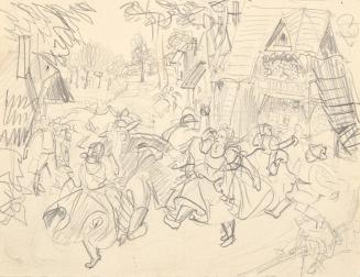 Franz Barwig, Bauernhochzeit, 1919, Bleistift auf Papier, 15,6 × 20,3 cm, Belvedere, Wien, Inv. ...