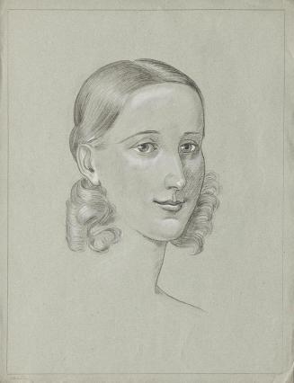Franz von Matsch, Lady Hamilton, undatiert, Bleistift, Kohle, Tempera in Gold und Weiß, 48,8 x  ...
