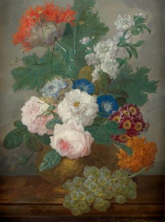 Johann Baptist Drechsler, Blumenstillleben, 1804, Öl auf Leinwand, 47,5 × 34,5 cm, Legat Sammlu ...