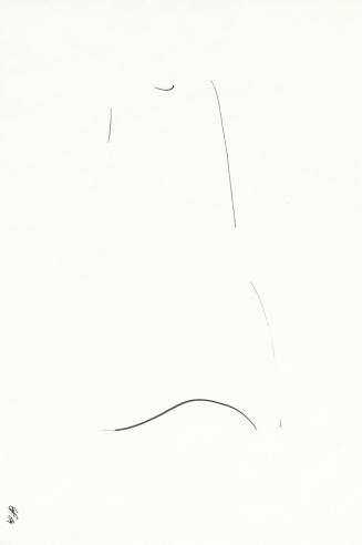 Eleonor Friedrich, Ohne Titel, 1984, Tusche auf Papier, Blattmaße: 19,7 × 29,5 cm, Belvedere, W ...