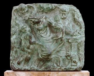 Gustinus Ambrosi, Heilige Familie, 1908, Bronze auf Onyx-Postament, 31 x 34 cm, Belvedere, Wien ...