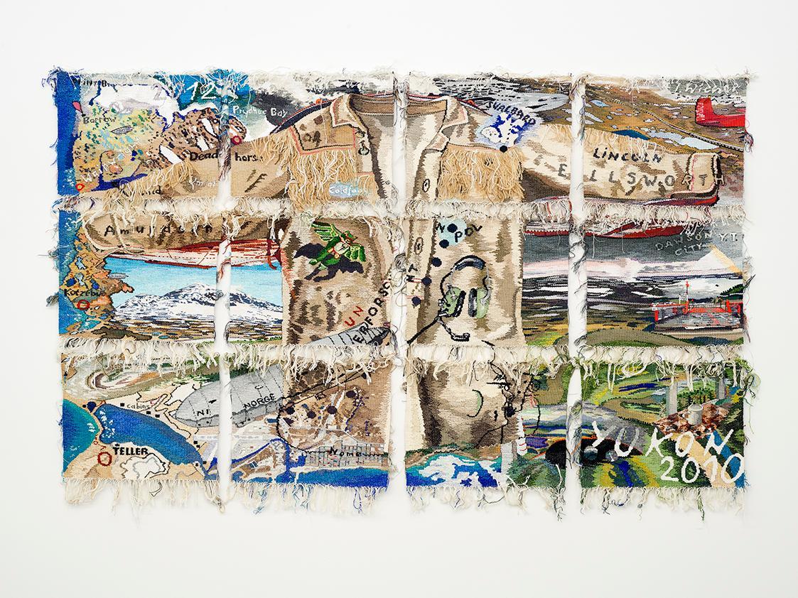 Ingrid Wiener, Norden, 2010–2012, 12 Gobelins bestehend aus Wolle, Seide und Kunstseide, 12 Gob ...