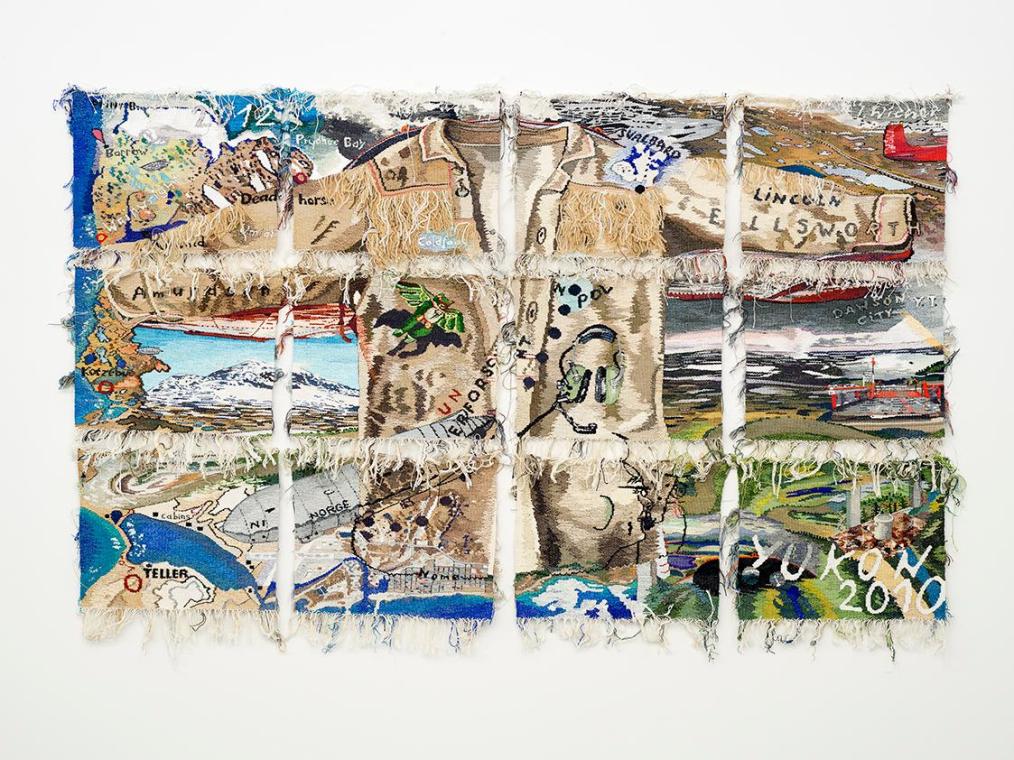 Ingrid Wiener, Norden, 2010–2012, 12 Gobelins bestehend aus Wolle, Seide und Kunstseide, 12 Gob ...